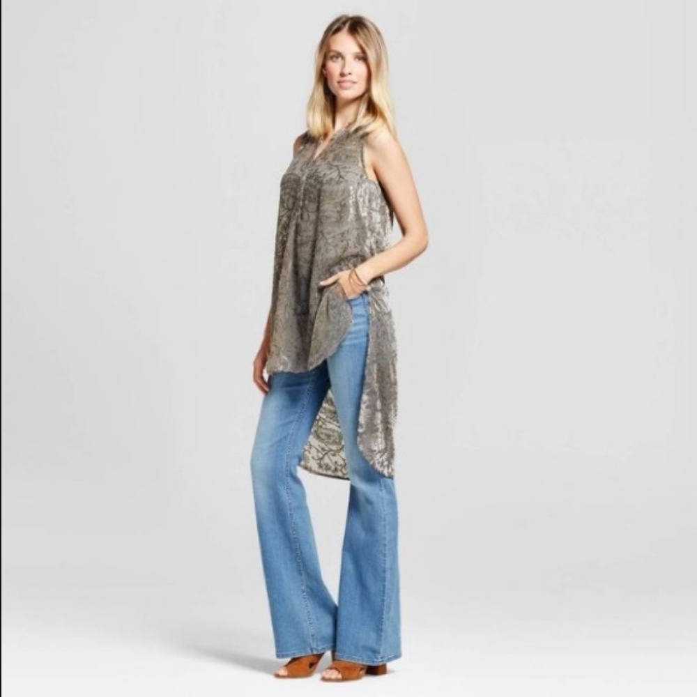 knox rose velvet burnout tunic tank